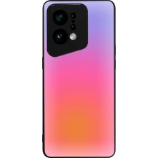 OPPO Find X5 Case Hülle - Silikon schwarz Orange Pink Blue Gradient