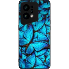 OPPO Find X5 Case Hülle - Silikon schwarz Papillon bleu