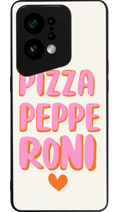 OPPO Find X5 Case Hülle - Silikon schwarz Pizza pepperoni 2026