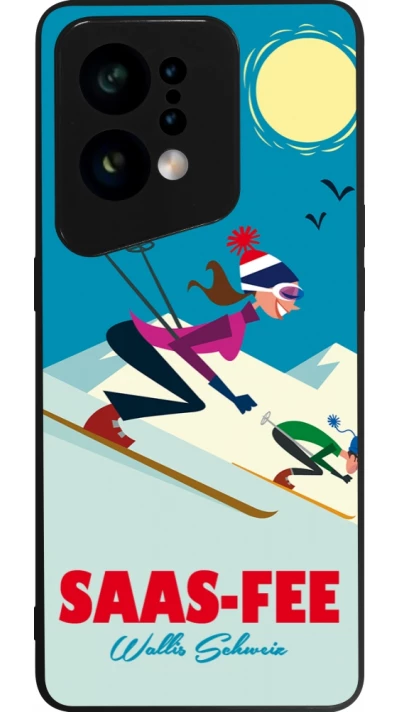 OPPO Find X5 Case Hülle - Silikon schwarz Saas-Fee Ski Downhill
