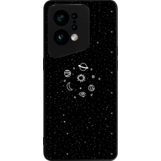 OPPO Find X5 Case Hülle - Silikon schwarz Space Doodle
