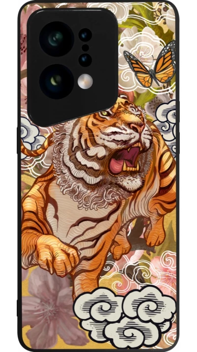 OPPO Find X5 Case Hülle - Silikon schwarz Spring 23 japanese tiger