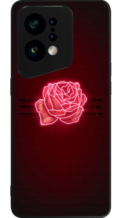 OPPO Find X5 Case Hülle - Silikon schwarz Spring 23 neon rose