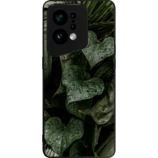 OPPO Find X5 Case Hülle - Silikon schwarz Spring 23 fresh plants