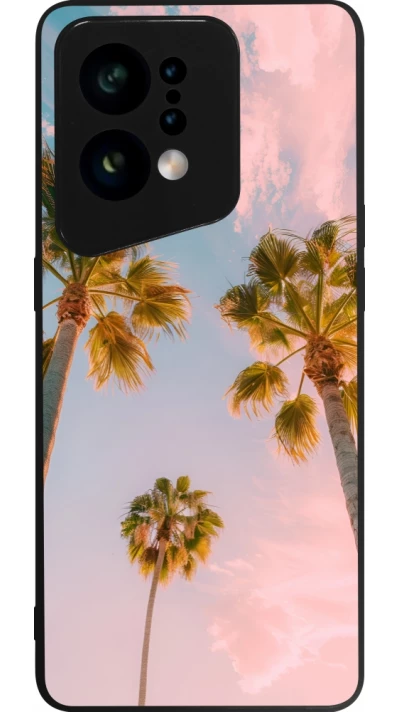 OPPO Find X5 Case Hülle - Silikon schwarz Summer 2025 Palmiers