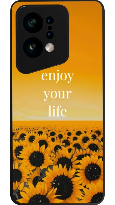 OPPO Find X5 Case Hülle - Silikon schwarz Summer 2026 Enjoy your life