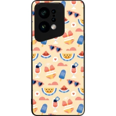 OPPO Find X5 Case Hülle - Silikon schwarz Pattern Summer 2026