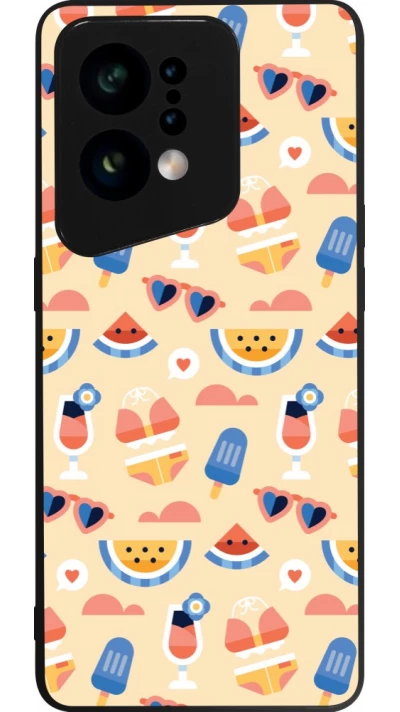 Coque OPPO Find X5 - Silicone rigide noir Pattern Summer 2026