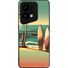 OPPO Find X5 Case Hülle - Silikon schwarz Surf Paradise