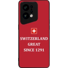 OPPO Find X5 Case Hülle - Silikon schwarz Switzerland Great Since 1291