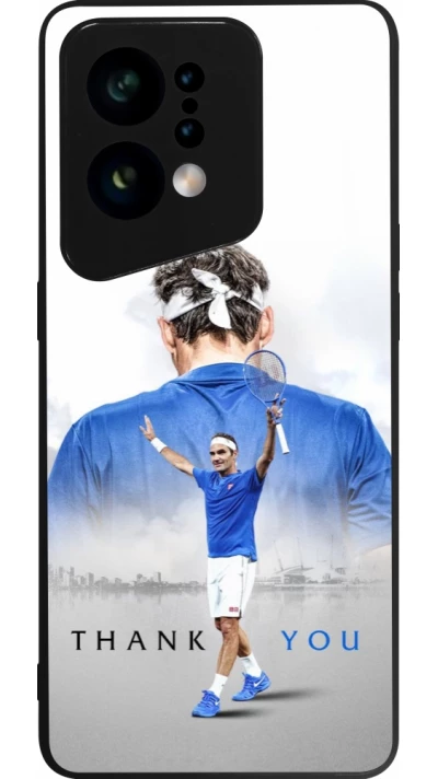 OPPO Find X5 Case Hülle - Silikon schwarz Thank you Roger