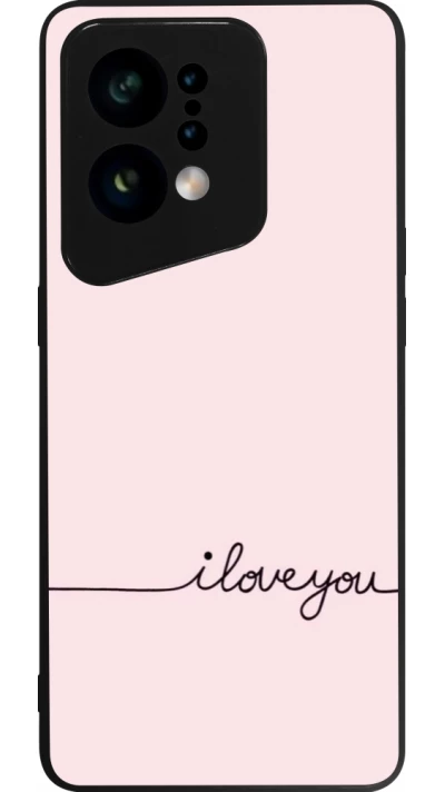 Coque OPPO Find X5 - Silicone rigide noir Valentine 2023 i love you writing
