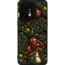 Coque OPPO Find X5 Pro - Silicone rigide noir Autumn 26 3D mushrooms
