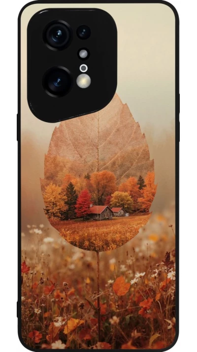 Coque OPPO Find X5 Pro - Silicone rigide noir Autumn 26 Autumn leaf