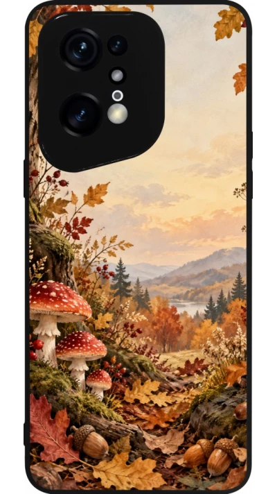 Coque OPPO Find X5 Pro - Silicone rigide noir Autumn 26 Illustrated Autumn