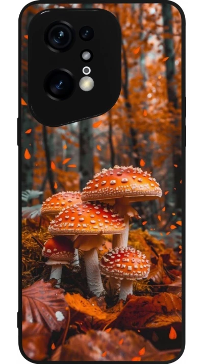 Coque OPPO Find X5 Pro - Silicone rigide noir Autumn 26 Mushrooms in the woods
