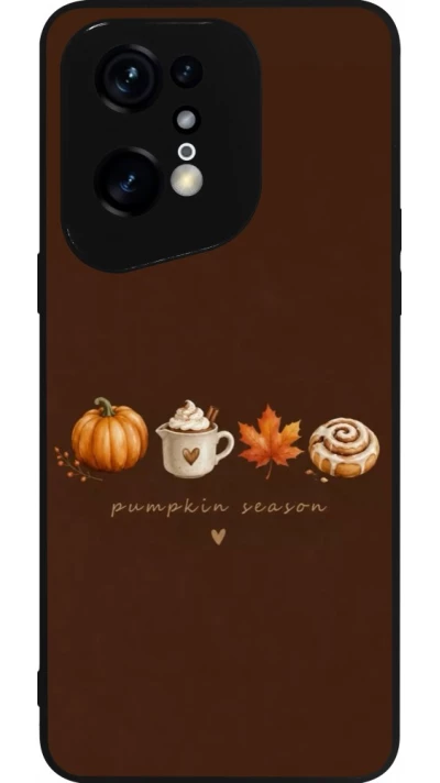 Coque OPPO Find X5 Pro - Silicone rigide noir Autumn 26 Pumpkin season
