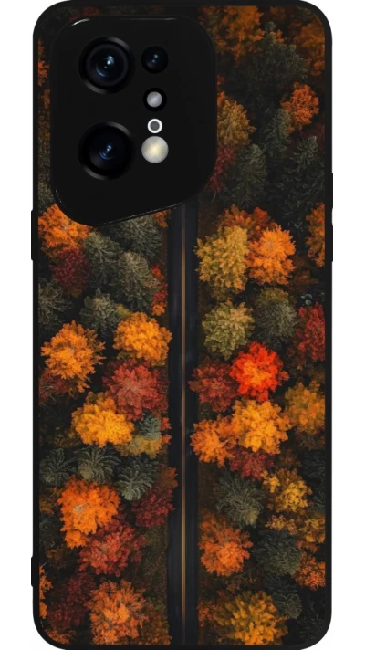 Coque OPPO Find X5 Pro - Silicone rigide noir Autumn 26 Road in autumn