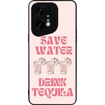 OPPO Find X5 Pro Case Hülle - Silikon schwarz Cocktail Save Water Drink Tequila