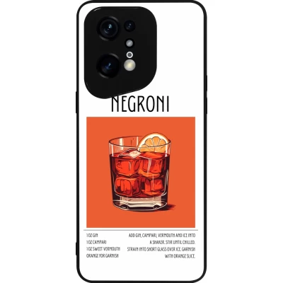 OPPO Find X5 Pro Case Hülle - Silikon schwarz Cocktail Rezept Negroni
