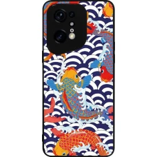 OPPO Find X5 Pro Case Hülle - Silikon schwarz Easter 2023 japanese fish