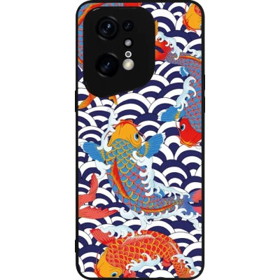 OPPO Find X5 Pro Case Hülle - Silikon schwarz Easter 2023 japanese fish