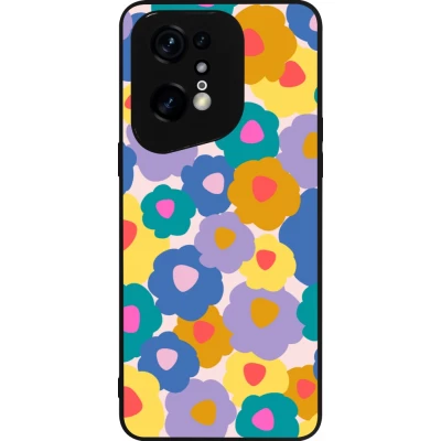 OPPO Find X5 Pro Case Hülle - Silikon schwarz Easter 2024 flower power