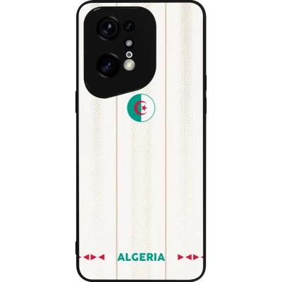 Coque OPPO Find X5 Pro - Silicone rigide noir Maillot de football Algérie 2026 personnalisable