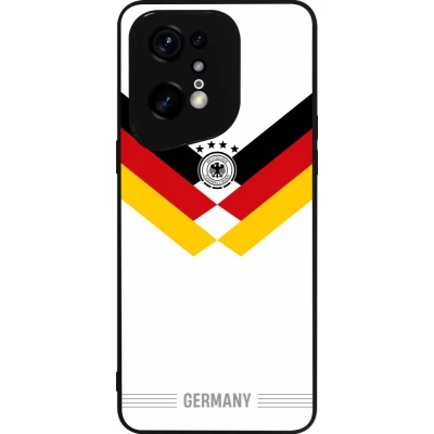 Coque OPPO Find X5 Pro - Silicone rigide noir Maillot de football Allemagne 2026 personnalisable