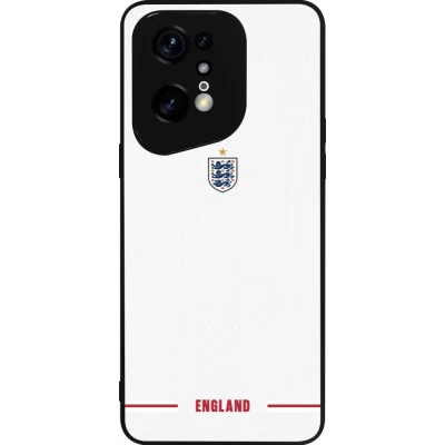 Coque OPPO Find X5 Pro - Silicone rigide noir Maillot de football Angleterre 2026 personnalisable