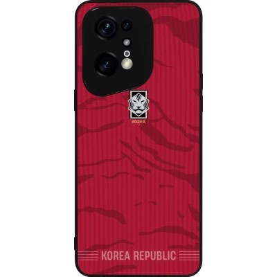 Coque OPPO Find X5 Pro - Silicone rigide noir Maillot de football Corée du Sud 2026 personnalisable