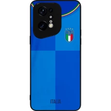 Coque OPPO Find X5 Pro - Silicone rigide noir Maillot de football Italie 2022 personnalisable