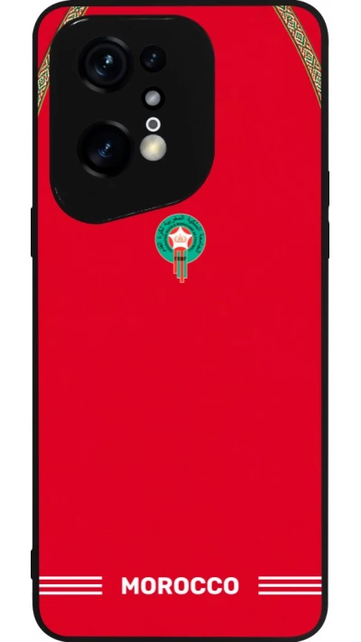 OPPO Find X5 Pro Case Hülle - Silikon schwarz Marokko 2026 personalisierbares Fussballtrikot