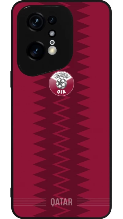 OPPO Find X5 Pro Case Hülle - Silikon schwarz Qatar 2026 personalisierbares Fussballtrikot