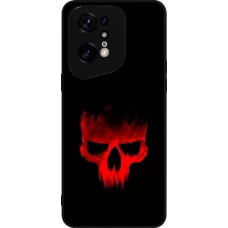 OPPO Find X5 Pro Case Hülle - Silikon schwarz Halloween 2023 scary skull