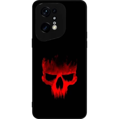 OPPO Find X5 Pro Case Hülle - Silikon schwarz Halloween 2023 scary skull