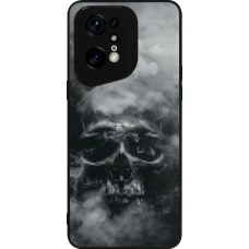 OPPO Find X5 Pro Case Hülle - Silikon schwarz Halloween 2024 smoky skull