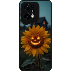 OPPO Find X5 Pro Case Hülle - Silikon schwarz Halloween 2026 Evil Sunflower