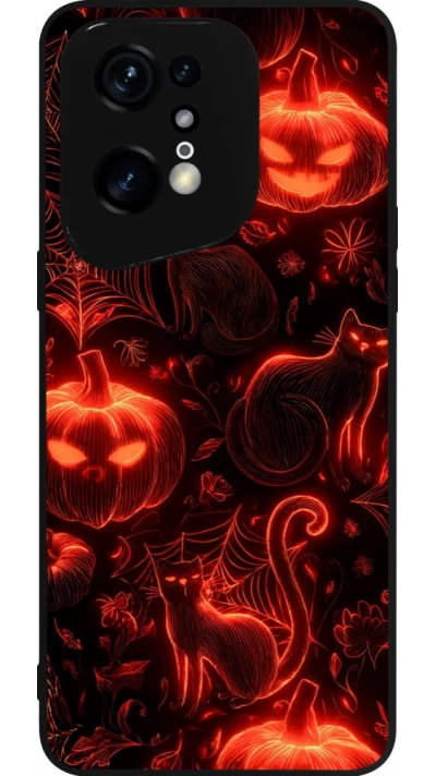 OPPO Find X5 Pro Case Hülle - Silikon schwarz Halloween 2026 Pattern Halloween