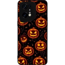 OPPO Find X5 Pro Case Hülle - Silikon schwarz Halloween 2026 Pattern Pumpkins