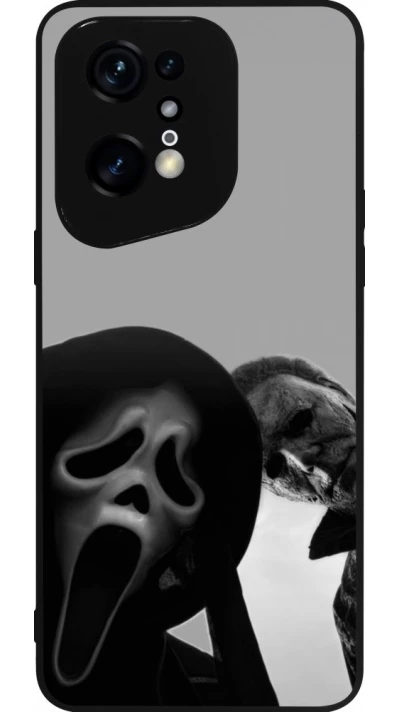 OPPO Find X5 Pro Case Hülle - Silikon schwarz Halloween 2026 Scream and Michael Myers