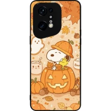OPPO Find X5 Pro Case Hülle - Silikon schwarz Halloween 2026 Snoopy Halloween