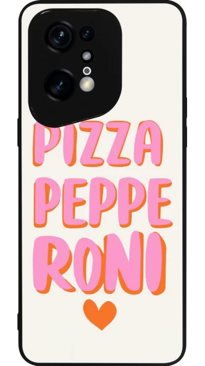 Coque OPPO Find X5 Pro - Silicone rigide noir Pizza pepperoni 2026