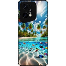 OPPO Find X5 Pro Case Hülle - Silikon schwarz Strandparadies