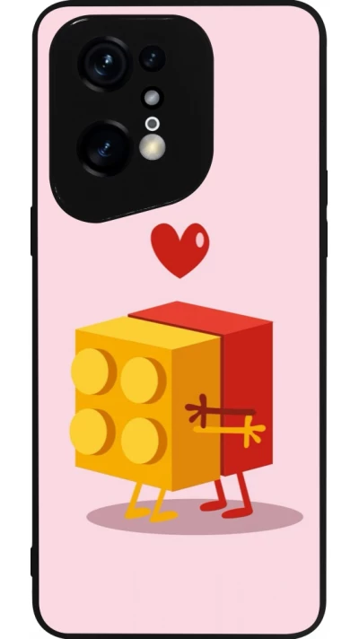 Coque OPPO Find X5 Pro - Silicone rigide noir Saint Valentines Day 26 Puzzle