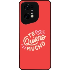 OPPO Find X5 Pro Case Hülle - Silikon schwarz Saint Valentines Day 26 Te quiero mucho