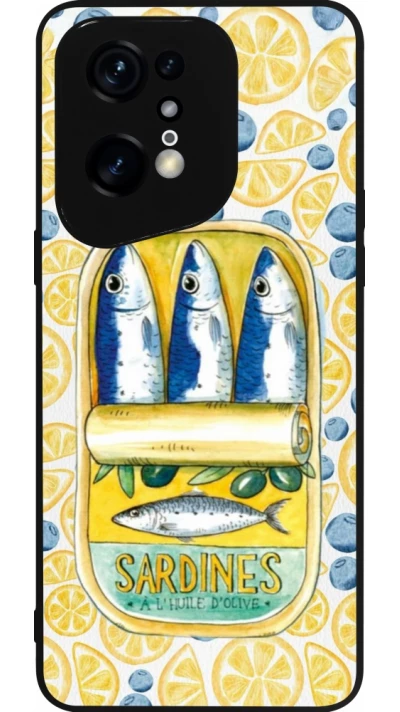 Coque OPPO Find X5 Pro - Silicone rigide noir Sardines in oil 2026