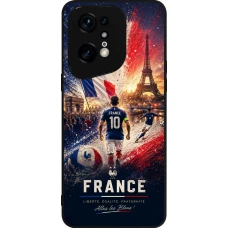 OPPO Find X5 Pro Case Hülle - Silikon schwarz Fussball Frankreich splash 2026