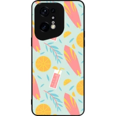 OPPO Find X5 Pro Case Hülle - Silikon schwarz Summer 2025 Pattern citron