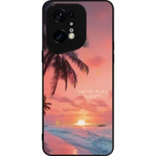 OPPO Find X5 Pro Case Hülle - Silikon schwarz Watch more sunsets Summer 2026